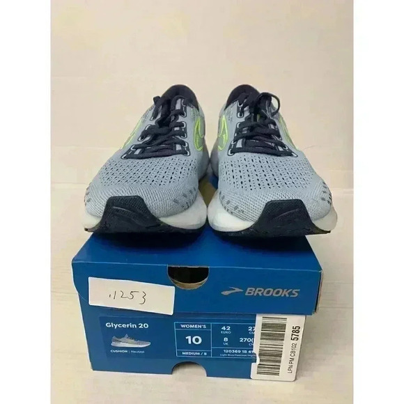 .1253 Brooks Glycerin 20, Med/Width, Light Blue, Running Shoes-US 10 Womens - Picture 2 of 6